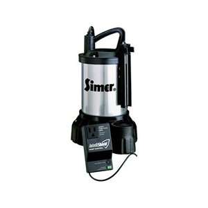  Simer 3989   3/4 HP Stainless Steel Cast Iron Sump Pump w 