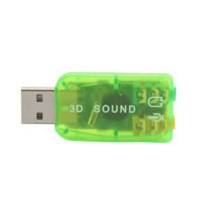   : USB 2.0 To 3d Audio Sound Card Adapter Virtual 5.1 CH: Electronics