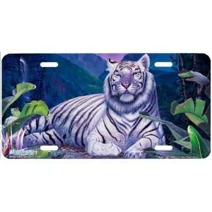 4068 Mystic Path White Tiger License Plates Car Auto Novelty Front 