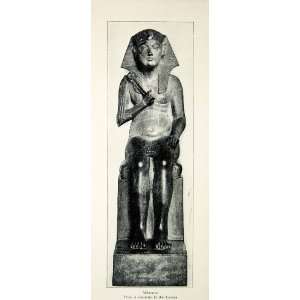 1923 Print Akhenaten Statue Amenhotep IV Pharaoh 18th Dynasty Egypt 