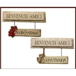 Benvenuti Amici Italian Sign with Holiday customization 