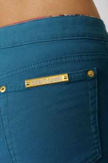 ROBERTO CAVALLI TURQUOISE PANTS JEANS ITALY Only Authentic !!  