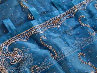 Spectacular Pair of Organza Tissue Sari Saree Curtains / Drapes in 