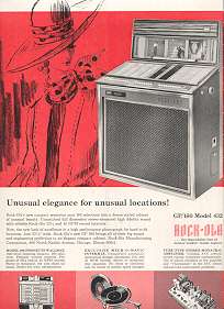 Rock Ola GP/160 Model 432 phonograph 1966 Ad  elegance  
