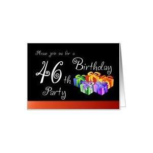  46th Birthday Party Invitation   Gifts Card Toys & Games