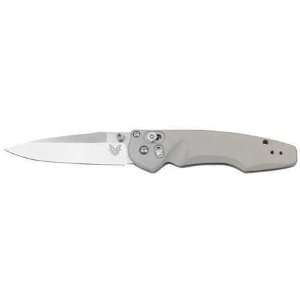  BENCHMADE 470 Folding Knife,Fine,Clip Point,Silver,3In 