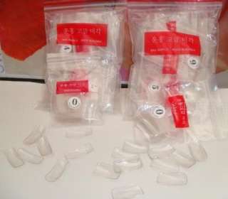 500pc french clear false nail tip at amazing price 10 sizes