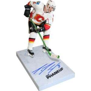  Dion Phaneuf Autographed Flames McFarlane Figurine   NHL 
