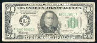 AC 1934A $500 FIVE HUNDRED DOLLAR BILL Richmond  