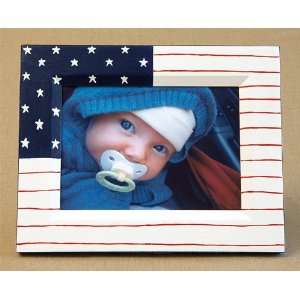  hand painted frame   american flag: Home & Kitchen