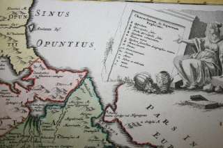 Rt GREECE ACHAIA copper map J.B. HOMANN 1720  