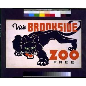  WPA Poster Visit Brookside Zoo free
