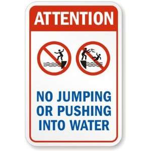  Warning  No Jumping or Pushing Into Water (with graphic 