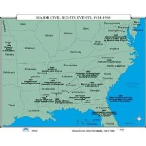   History Wall Maps   Major Civil Rights Events: Home & Kitchen