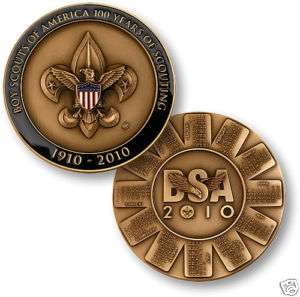BSA BOY SCOUTS 100 YEARS OF SCOUTING 3 CHALLENGE COIN  