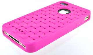 New Hi Q Soft TPU Woven Baket Weave Skin Cover Case For iPhone 4 4G 4S 