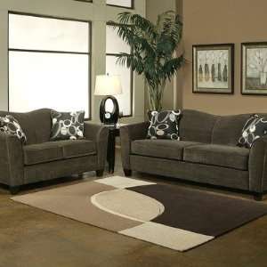  Tripoli Microsuede Sofa and Loveseat Set