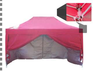 Peaktop 10x15 EZ Pop Up Party Tent Canopy Gazebo Red  