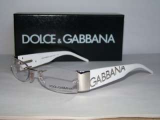 Dolce Gabbana D&G WHITE DG 1102 062 EYEGLASSES RIMLESS Frames Size 51 