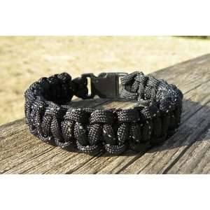  8 Black Reflective Paracord Bracelet 