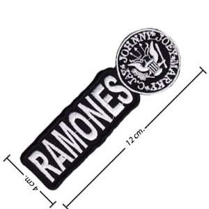 Ramones Patch Music Band Logo 1 Embroidered Iron on Patches Free 
