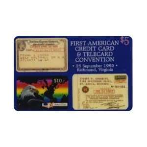 Collectible Phone Card $5. American Credit Card & Telecard Convention 