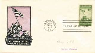 Description Marines at Iwo Jima #929 Ioor cachet FIrst Day cover. We 