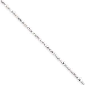    .5mm, Sterling Silver, Twisted Serpentine Chain, 16 inch: Jewelry