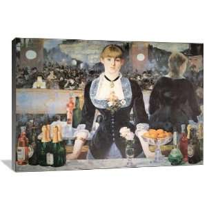 Un Bar Aux Folies Bergeres   Gallery Wrapped Canvas   Museum Quality 
