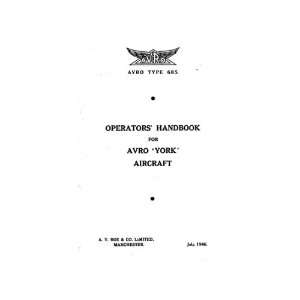 Avro York Aircraft Operators Manual Sicuro Publishing  