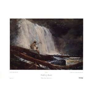    Winslow Homer Waterfall In The Adirondacks 26.5x19