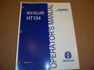 1223) New Holland Op Manual HT154 Wheel V Hay Rake  