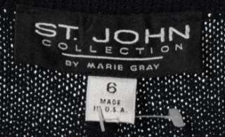 St. John Collection Black Santana Knit Dress Pants Size 6  