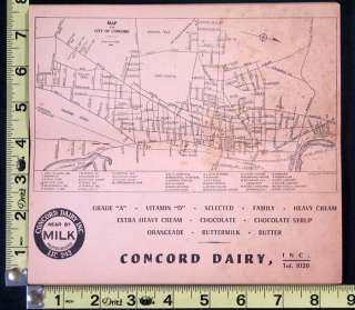 Vintage 1951 Guide to Concord N.H. Advertising & Map  
