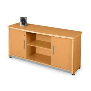   Credenza (Maple/Silver) (29.5H x 63.8W x 20.5D)