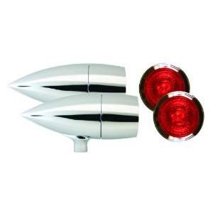 Adjure XL1S2HR XL1 Red Lens 35W Smooth Chrome Motorcycle Bullet Light 