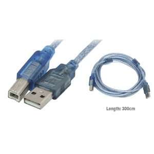   Gino USB A Male to B Male Cable for Scanner Printer 2.65m: Electronics