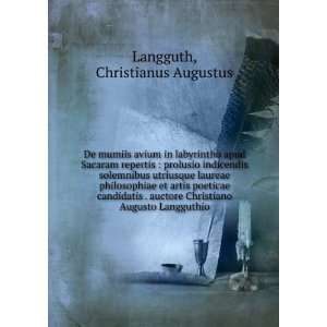   Christiano Augusto Langguthio: Christianus Augustus Langguth: Books