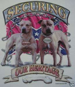 DIXIE PITBULL SECURING OUR HERITAGE REDNECK SHIRT  