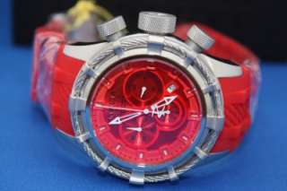 Mens Invicta 1371 Reserve Bolt Red Swiss Chronograph Watch New  