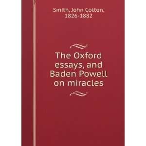   , and Baden Powell on miracles John Cotton, 1826 1882 Smith Books