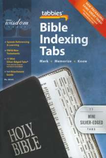 BARNES & NOBLE  Bible Indexing Tabs: Clear Tab W/Silver Center Strip 