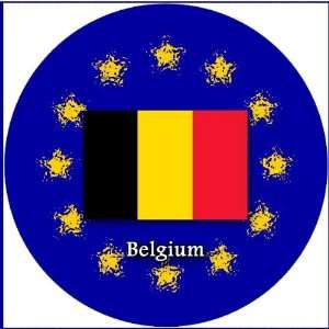  Pack of 12 6cm Square Stickers Belgium Flag
