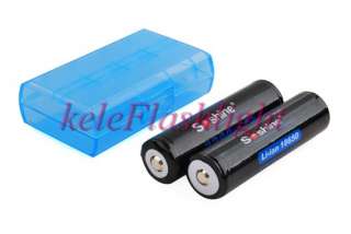 Soshine Li ion 2x 18650 Protected 2200mAh 3.7V Rachargeable Battery
