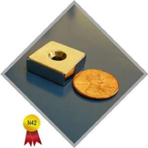  1 Piece of Countersunk Block Magnet 3/4 X 3/4 X 1/4 