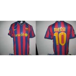   home 09/10 # 10 Messi size L soccer jersey