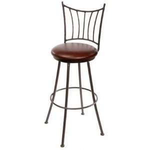 902 765 LHR LBK Ranch Barstool 25 With Standard Black Leather Seat 
