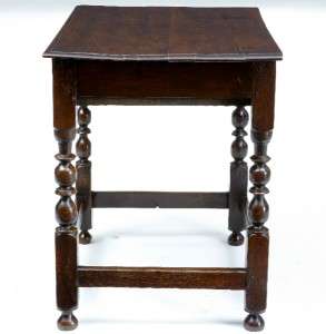 17TH CENTURY OAK BOBBIN TURN LOWBOY  