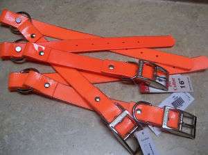 Orange Hunting Nylon Dog Collar 18 Heavy Duty  