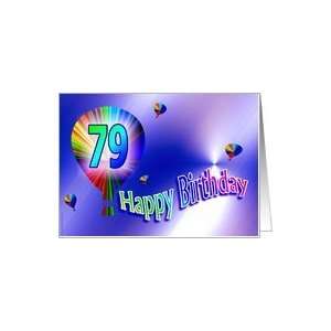  79th Birthday Hot Air Balloons Card Toys & Games